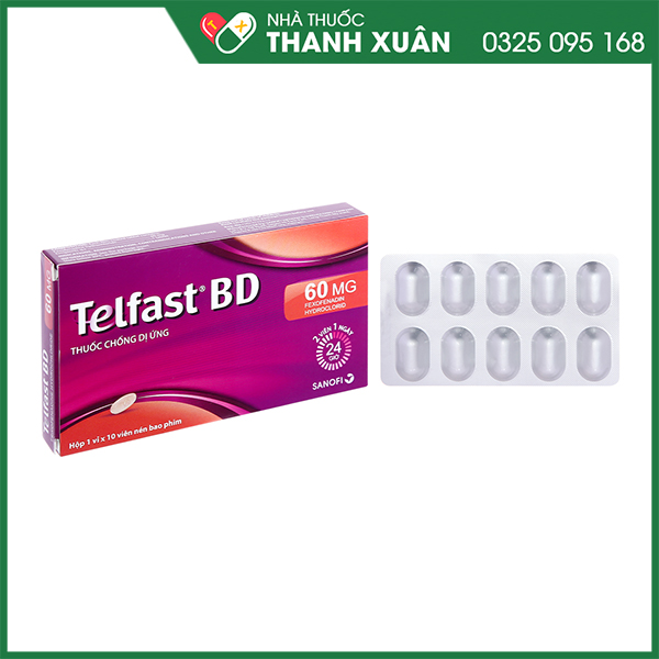 Telfast BD trị viêm mũi dị ứng, mề đay
